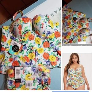 Torrid peplum swim set (top &bottom)